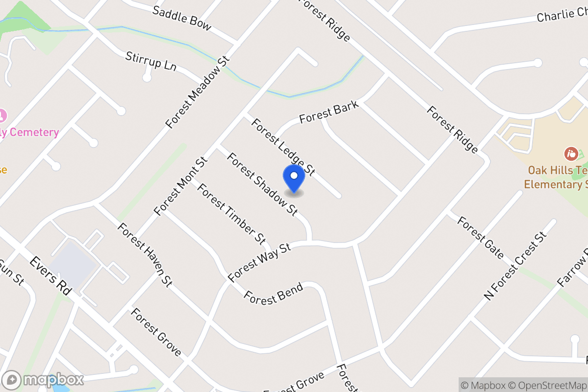 Map of 6013  Forest Shadow St