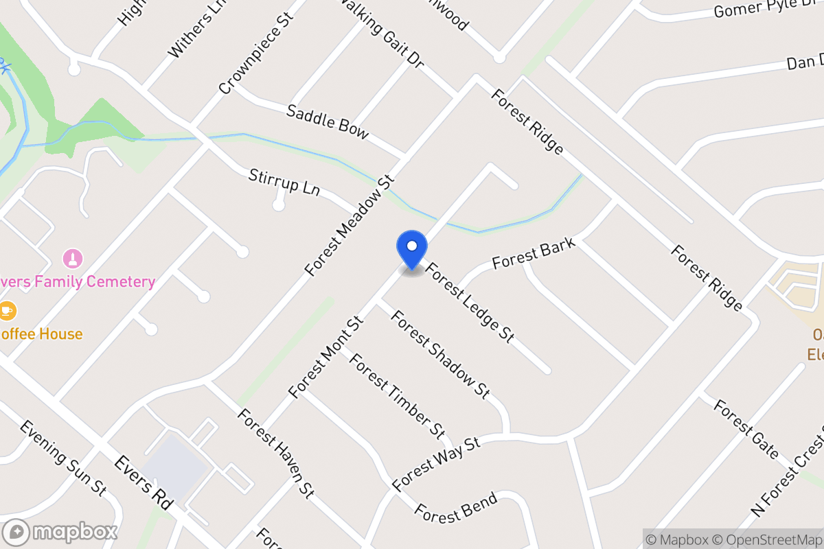 Map of 6014  Forest Ledge St