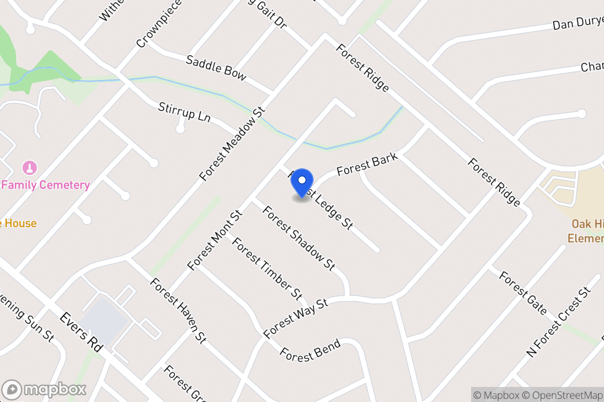 Map of 6002  Forest Ledge St