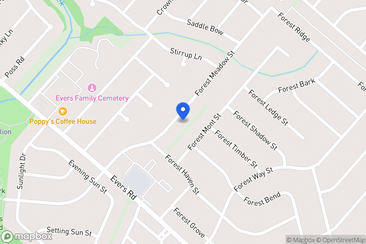 Map of 7022  Forest Meadow St
