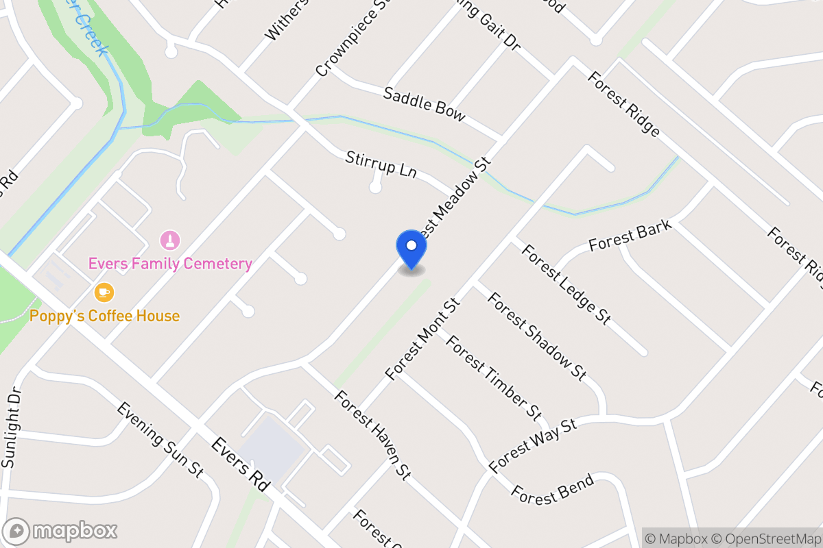 Map of 7038  Forest Meadow St