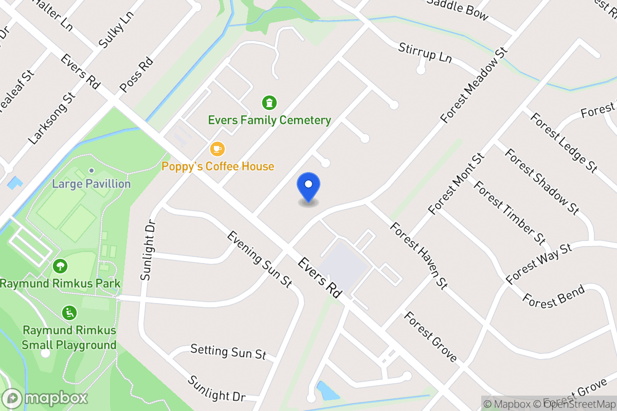 Map of 6913  Forest Meadow St