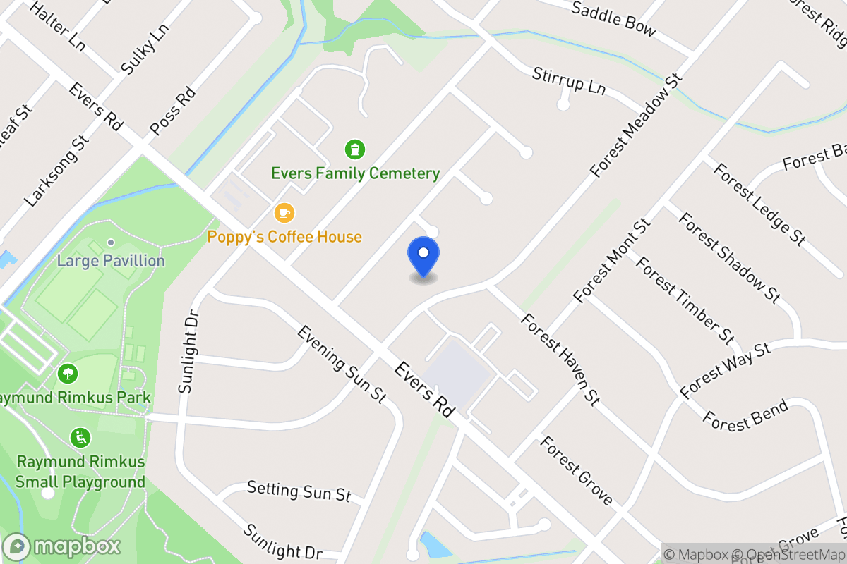 Map of 6917  Forest Meadow St