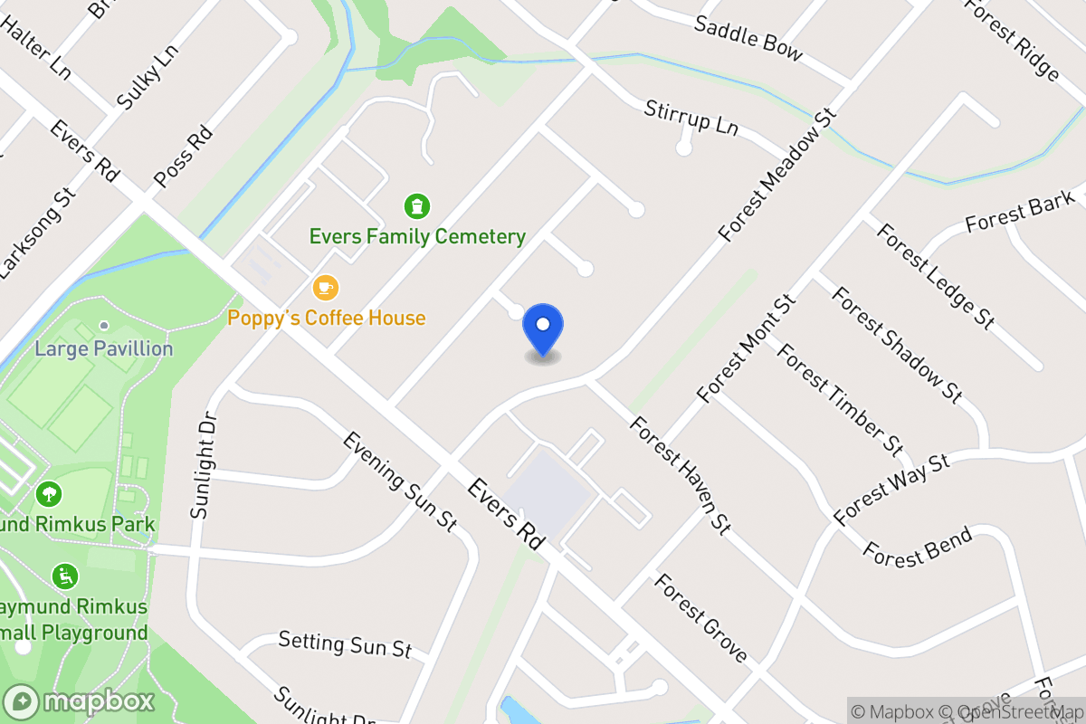 Map of 6927  Forest Meadow St