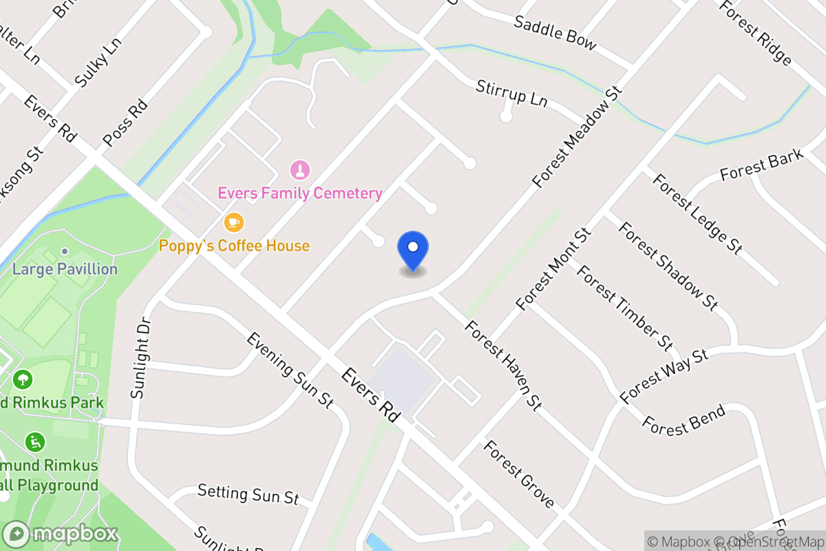 Map of 6931  Forest Meadow St