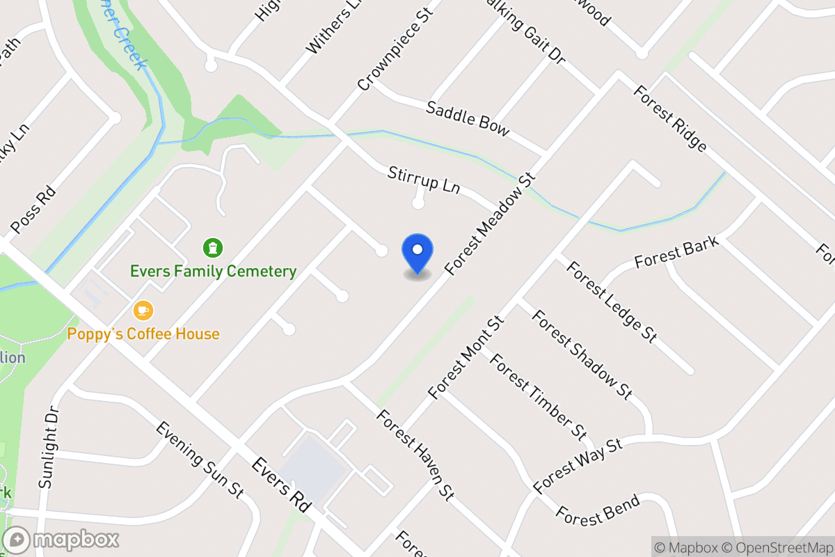 Map of 7035  Forest Meadow St
