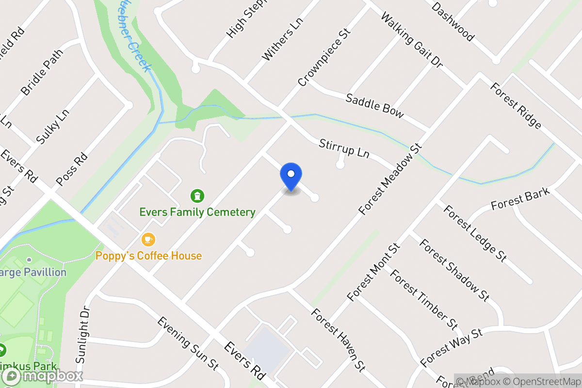 Map of 6114  Forest Wood St