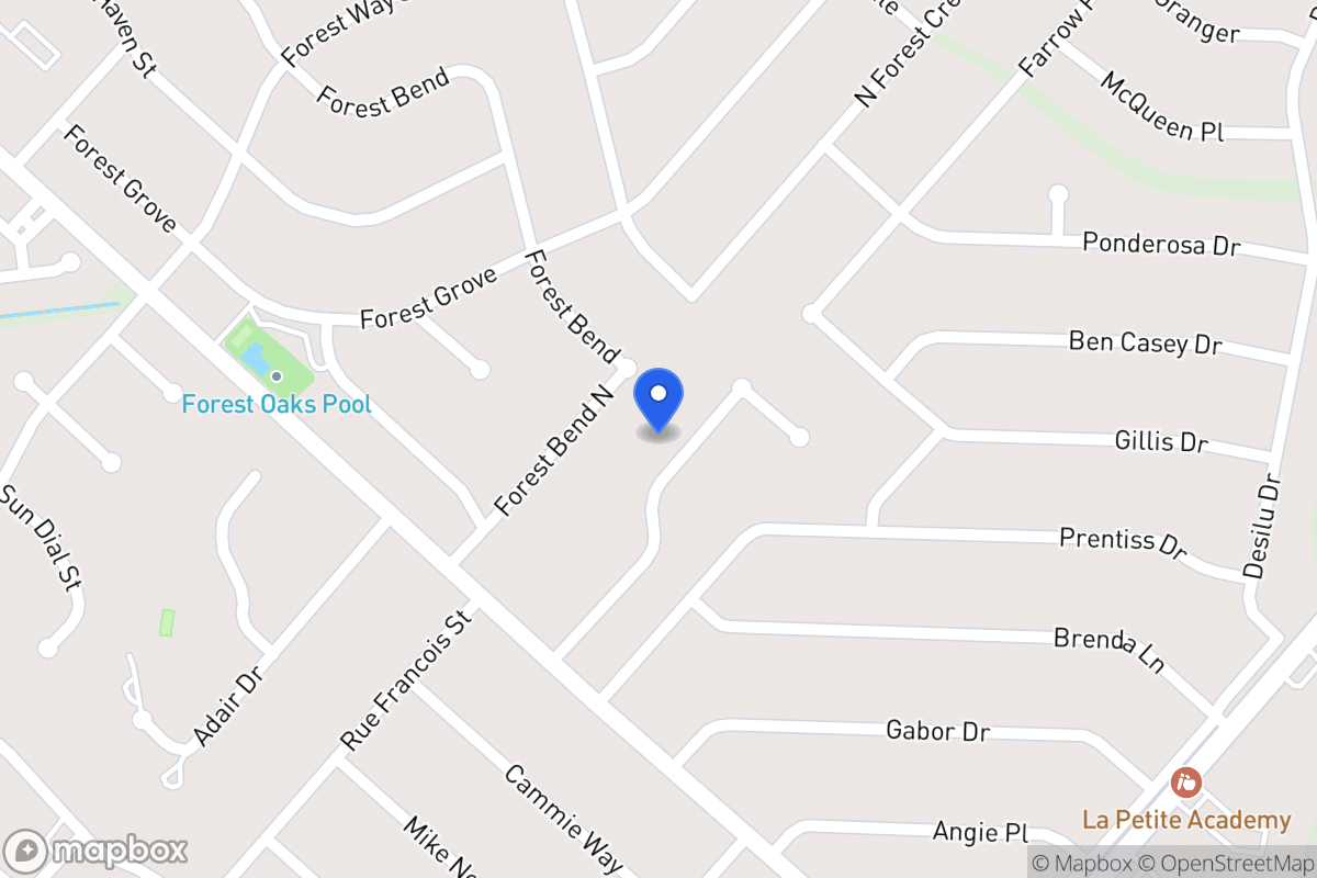 Map of 6707  Forest Dell St
