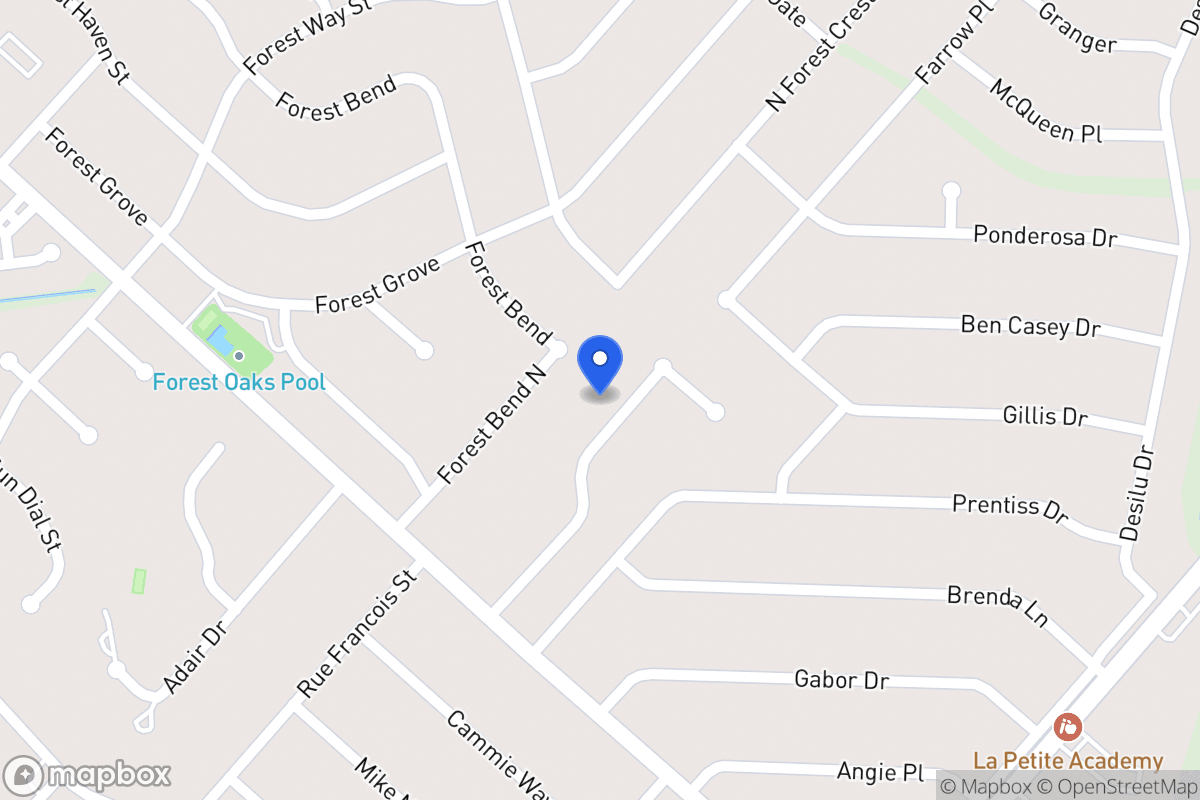 Map of 6711  Forest Dell St