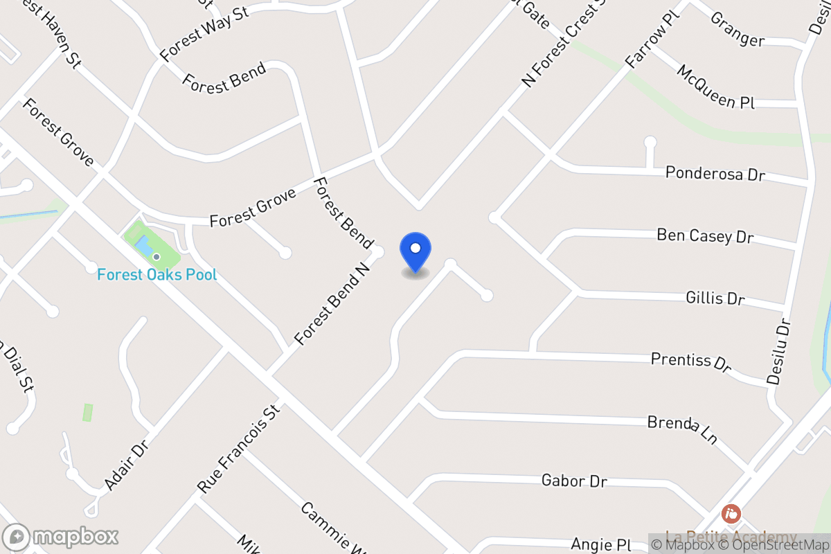 Map of 6715  Forest Dell St