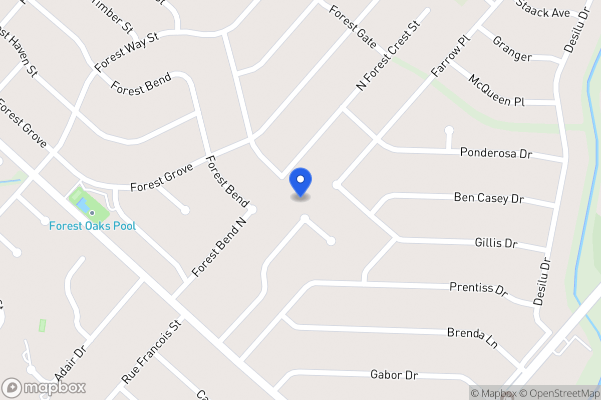 Map of 6727  Forest Dell St