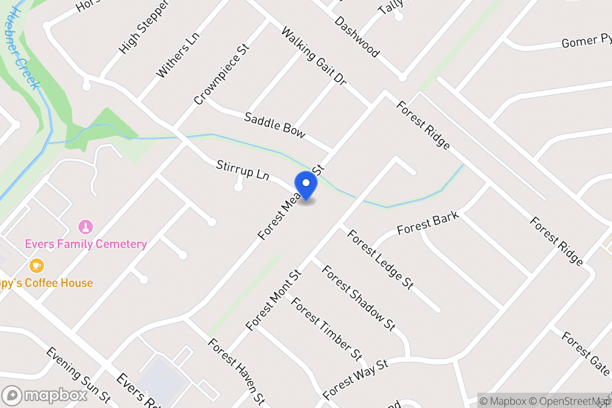 Map of 7102  Forest Meadow St