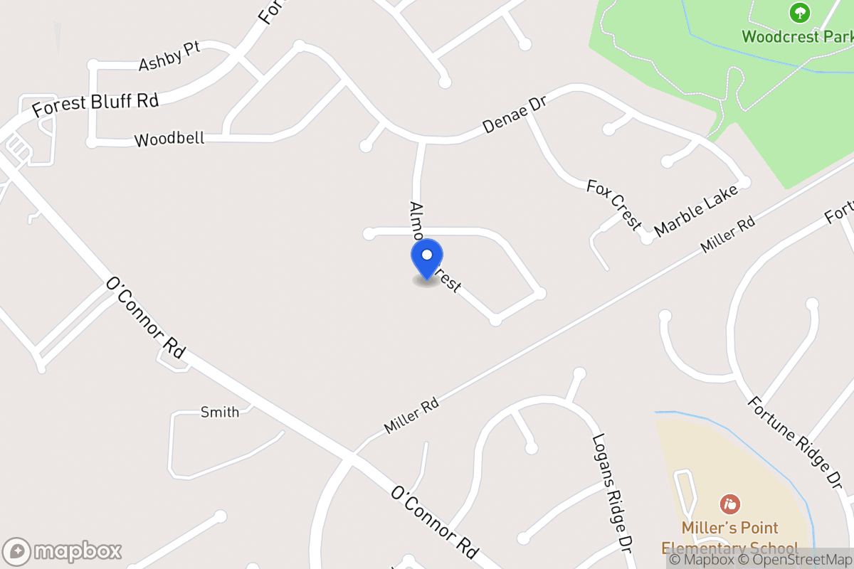 Map of 10915  Almond Crest Dr