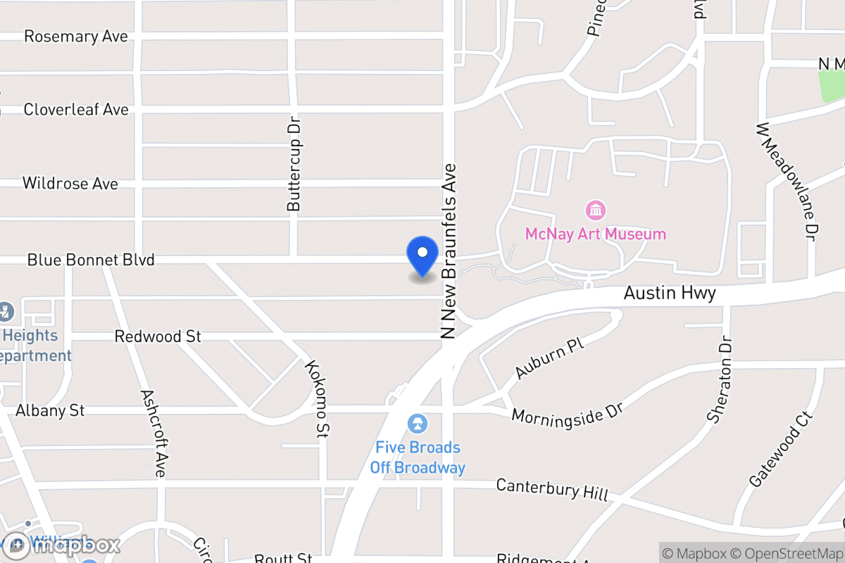 Map of 372  Blue Bonnet Blvd
