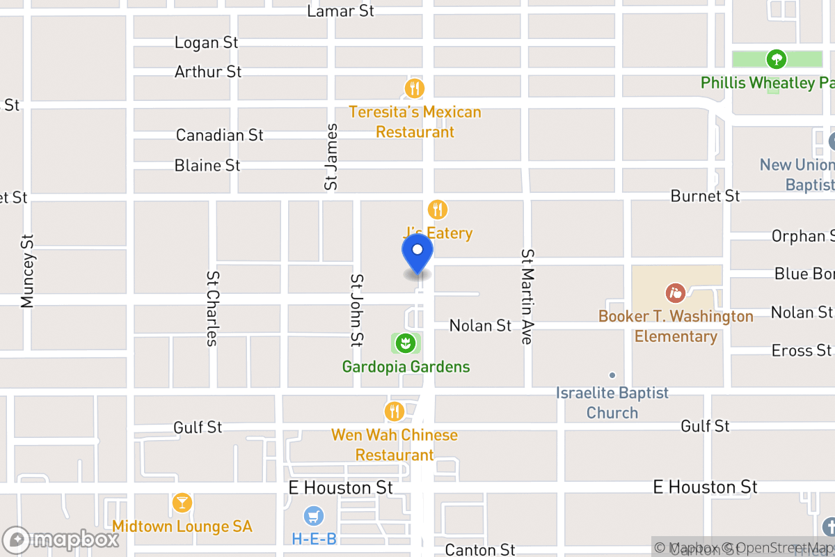 Map of 707 N New Braunfels Ave
