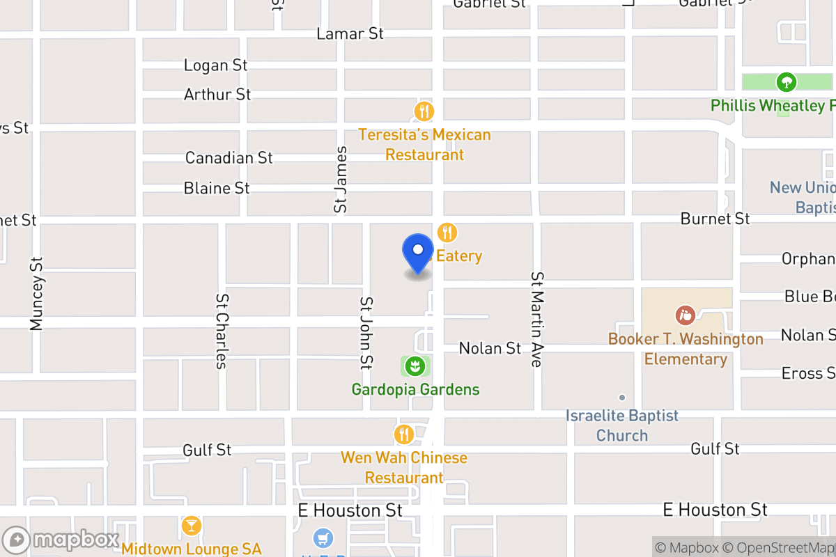 Map of 715 N New Braunfels Ave