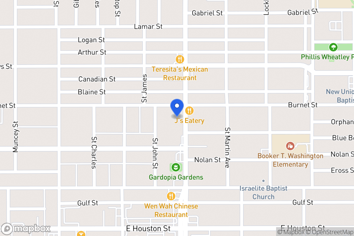 Map of 727 N New Braunfels Ave