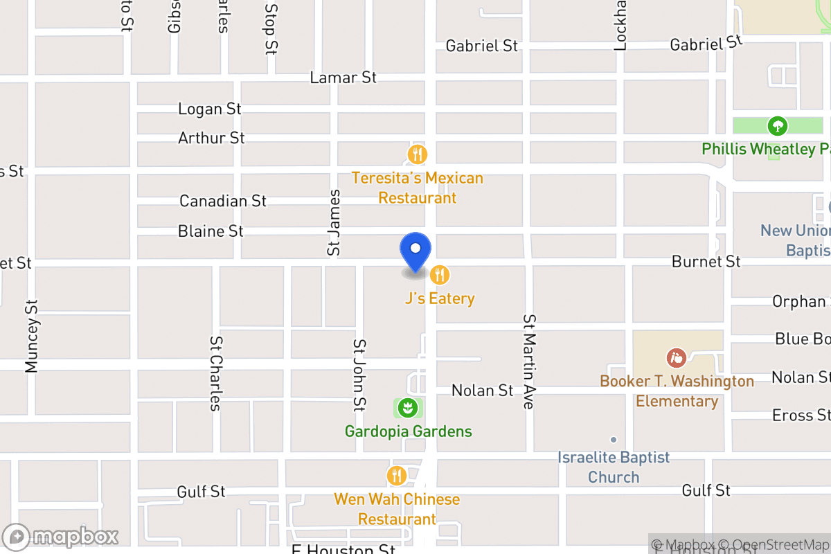 Map of 733 N New Braunfels Ave