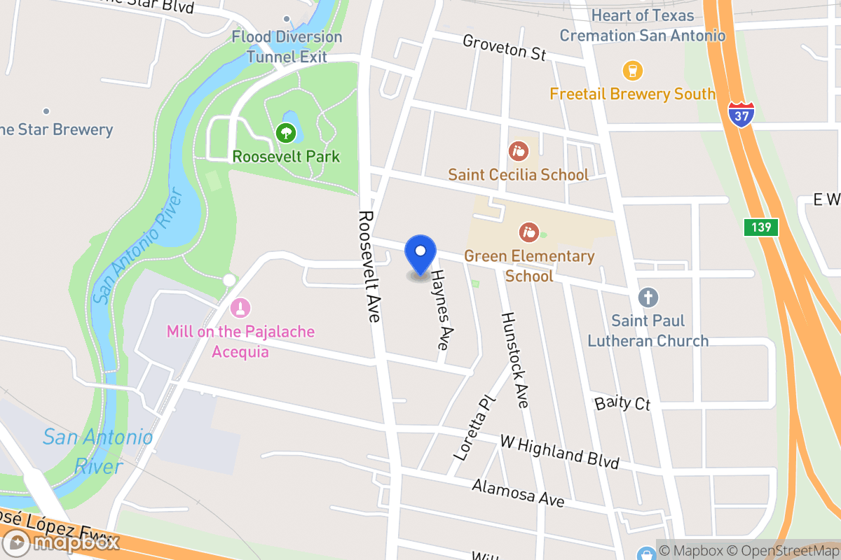Map of 111  Haynes Ave