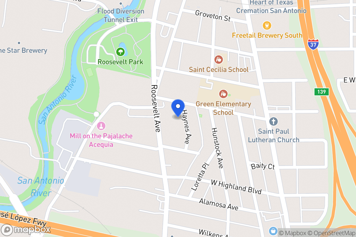 Map of 113  Haynes Ave