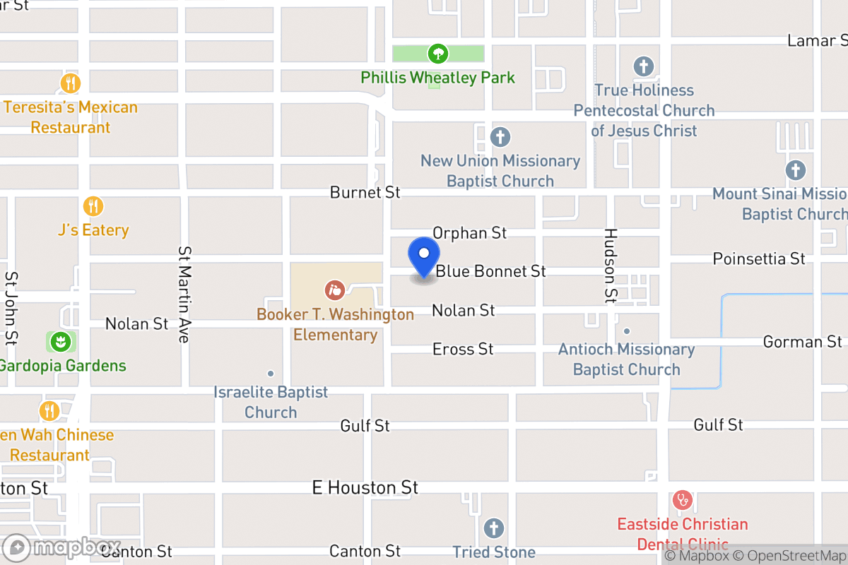 Map of 414  Blue Bonnet St