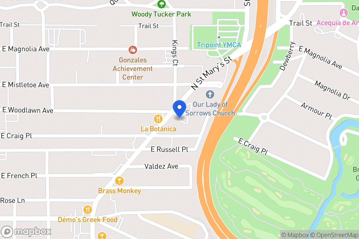 Map of 606 E Woodlawn Ave
