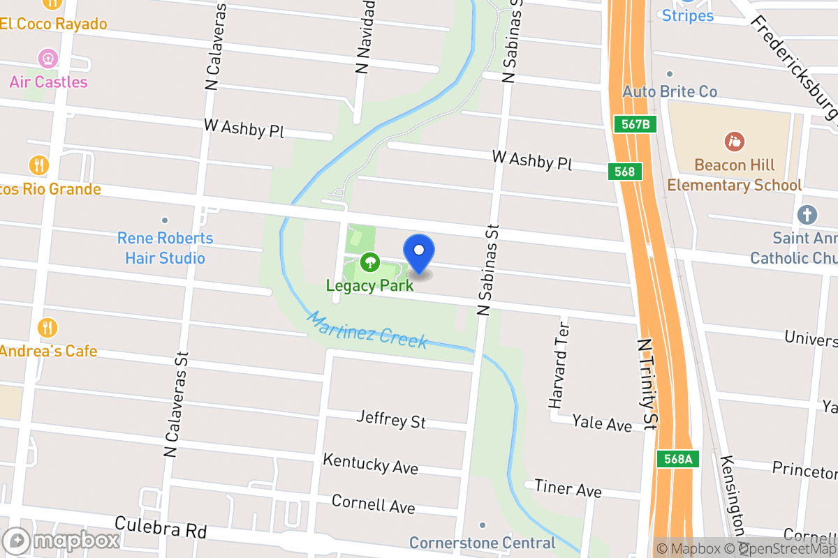Map of 527  University Ave