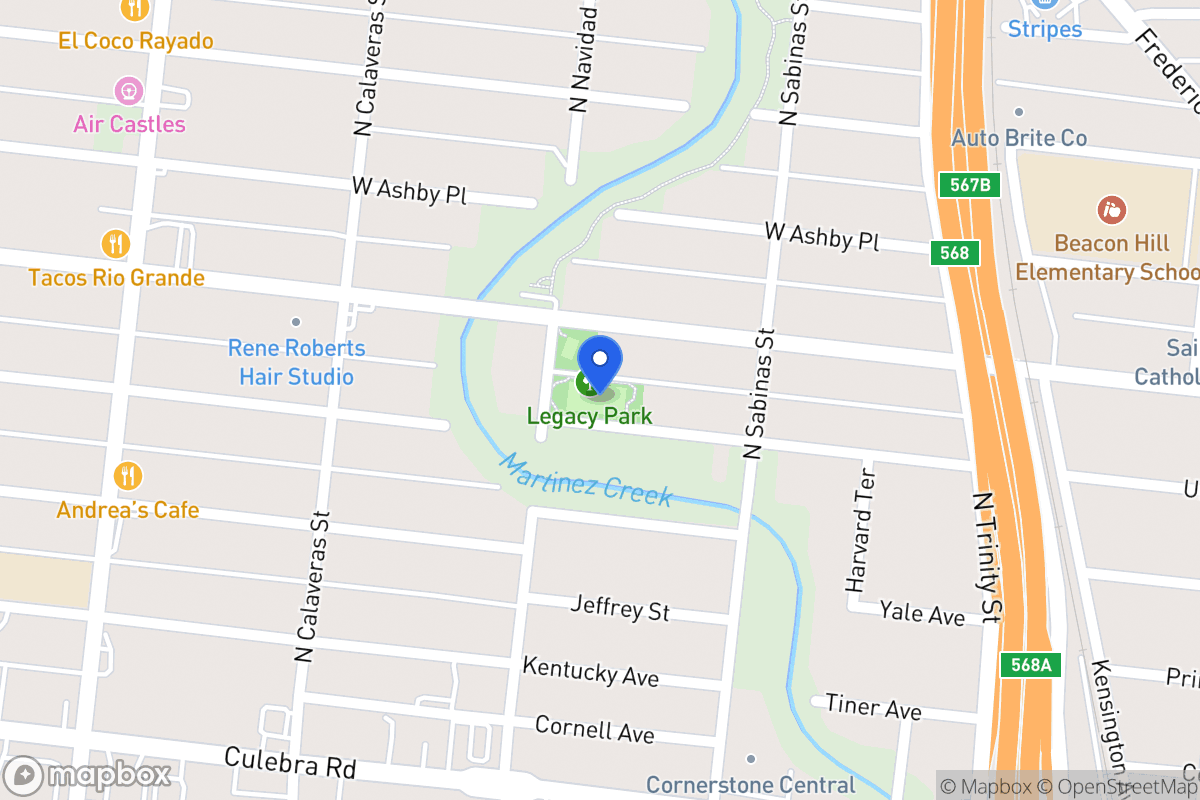 Map of 543  University Ave