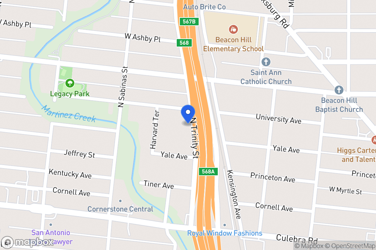 Map of 2027 N Trinity St