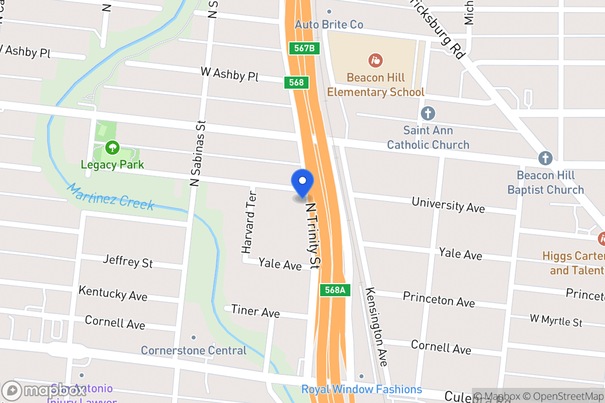 Map of 414  University Ave