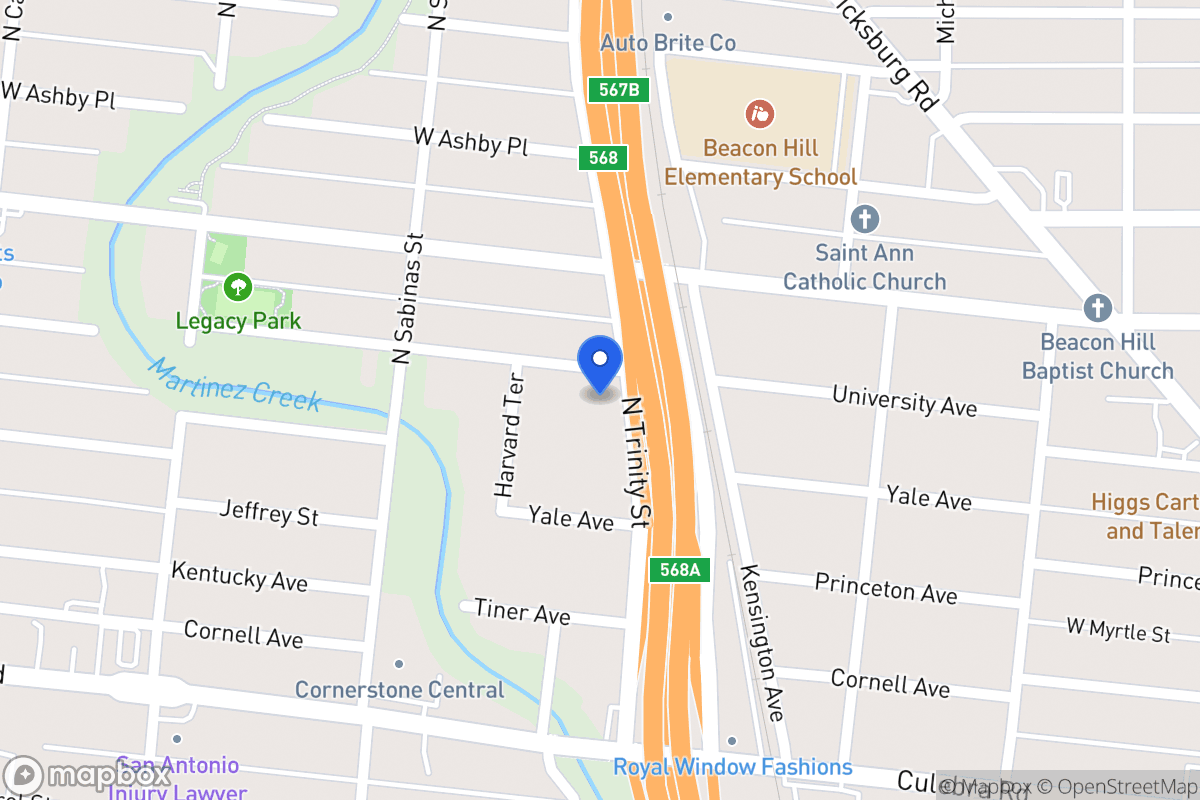 Map of 418  University Ave