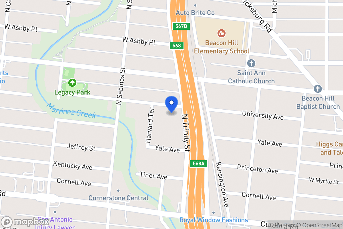 Map of 424  University Ave