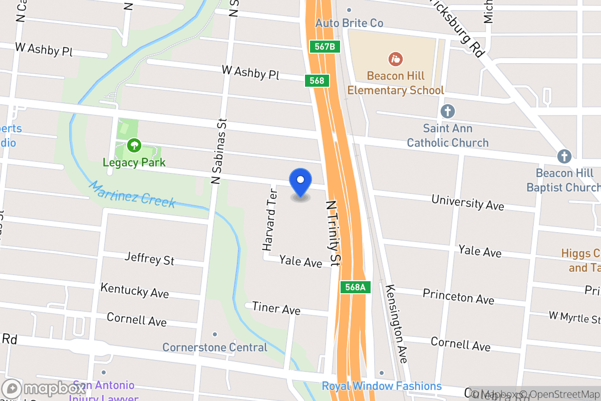 Map of 426  University Ave