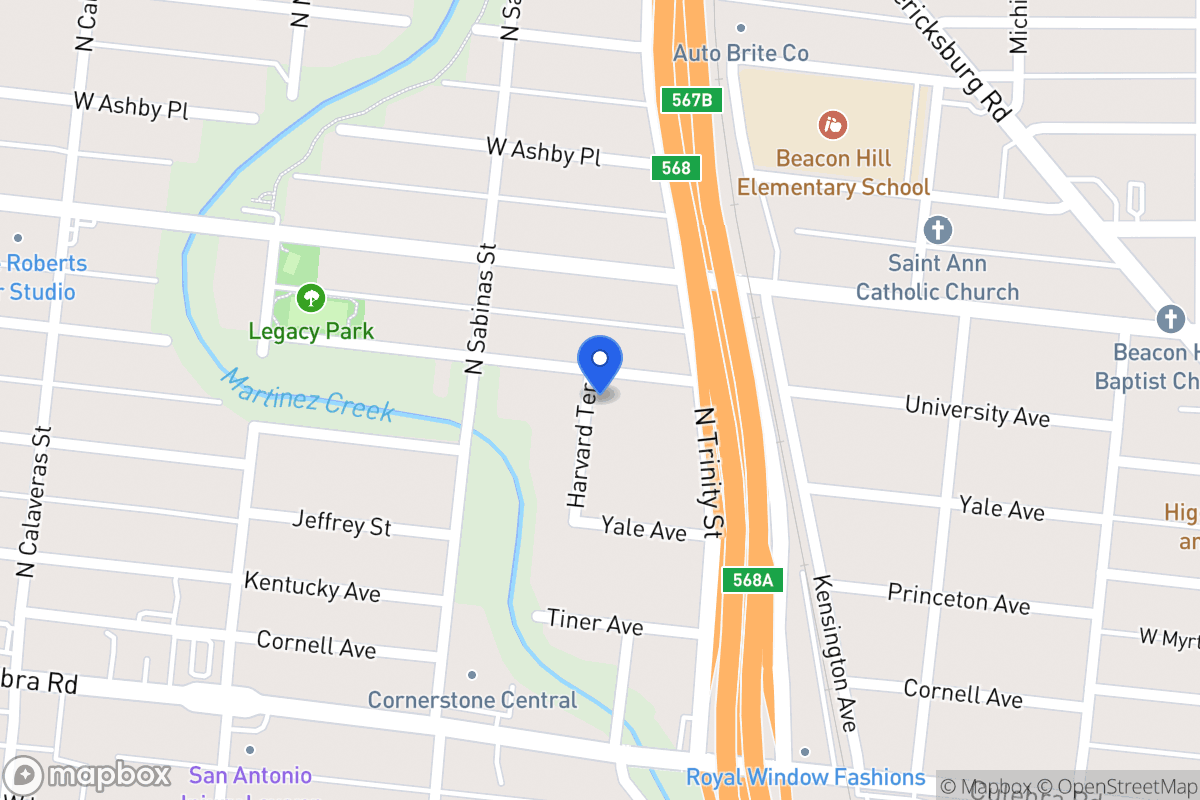 Map of 438  University Ave