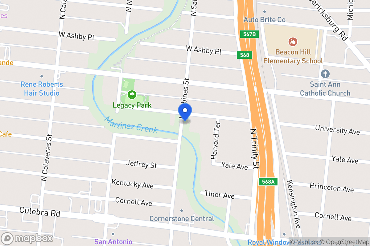 Map of 468  University Ave