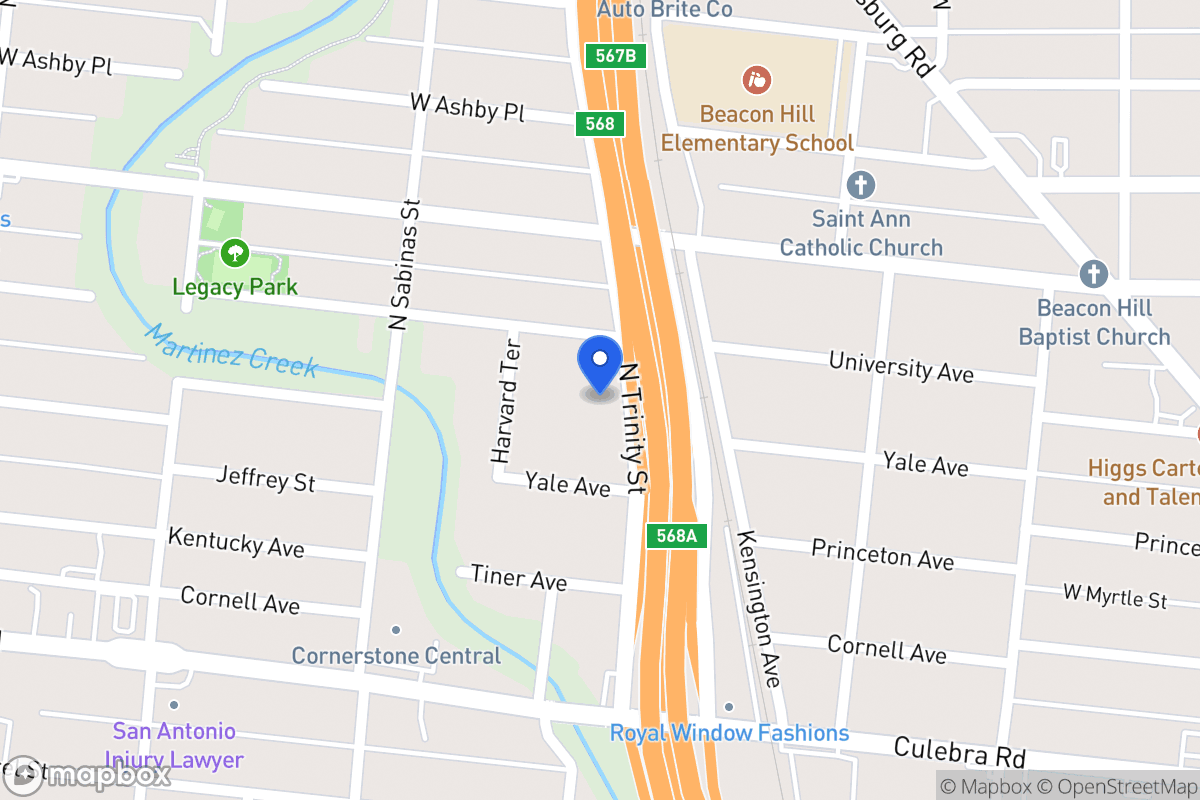 Map of 2023 N Trinity St