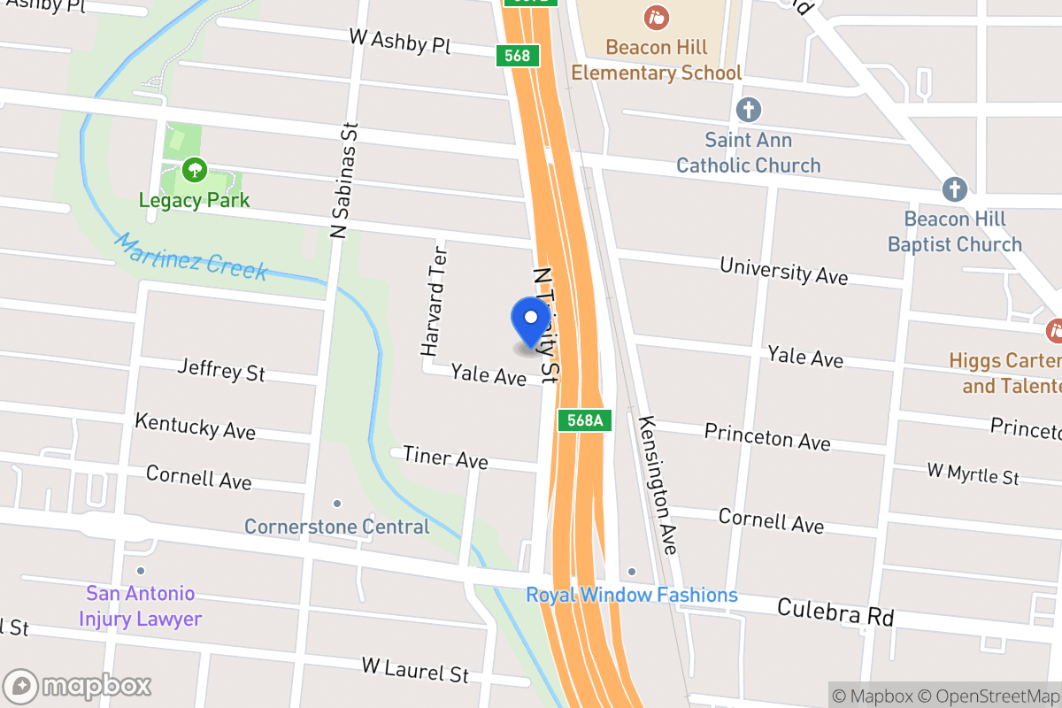 Map of 325  Yale Ave