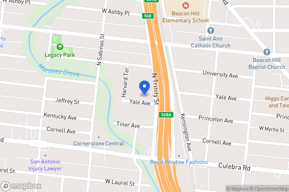 Map of 333  Yale Ave