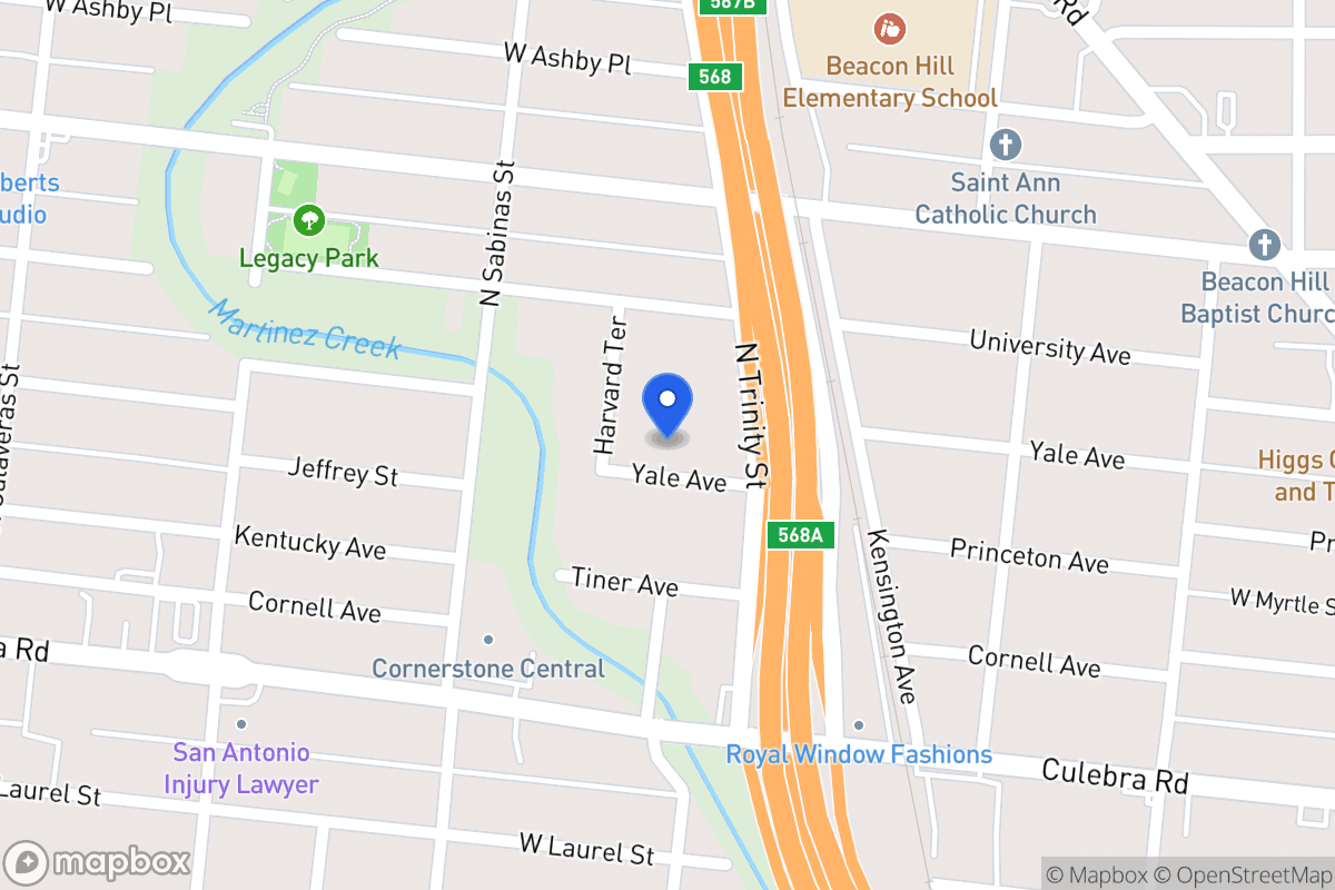 Map of 341  Yale Ave