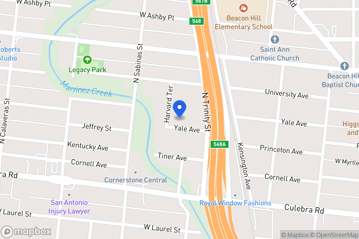 Map of 345  Yale Ave