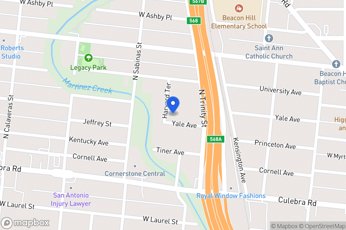 Map of 349  Yale Ave