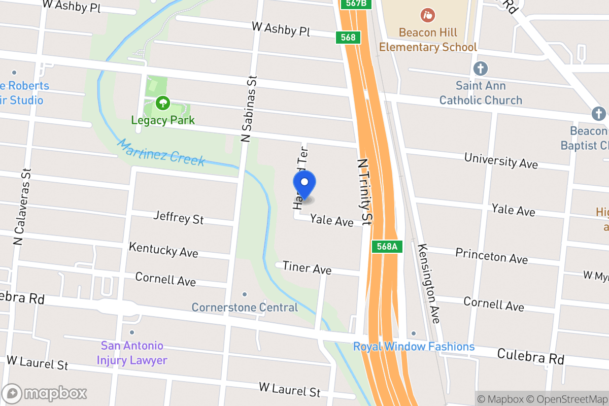 Map of 353  Yale Ave