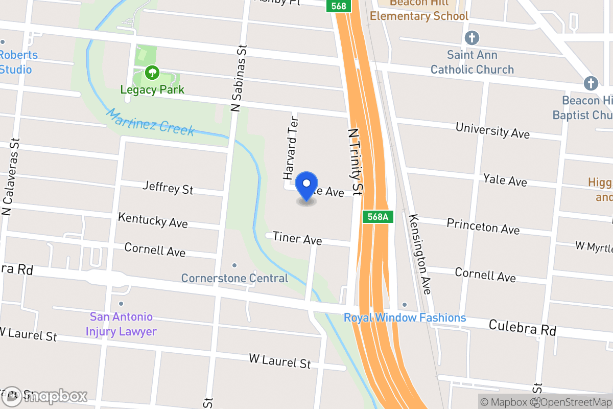 Map of 346  Yale Ave