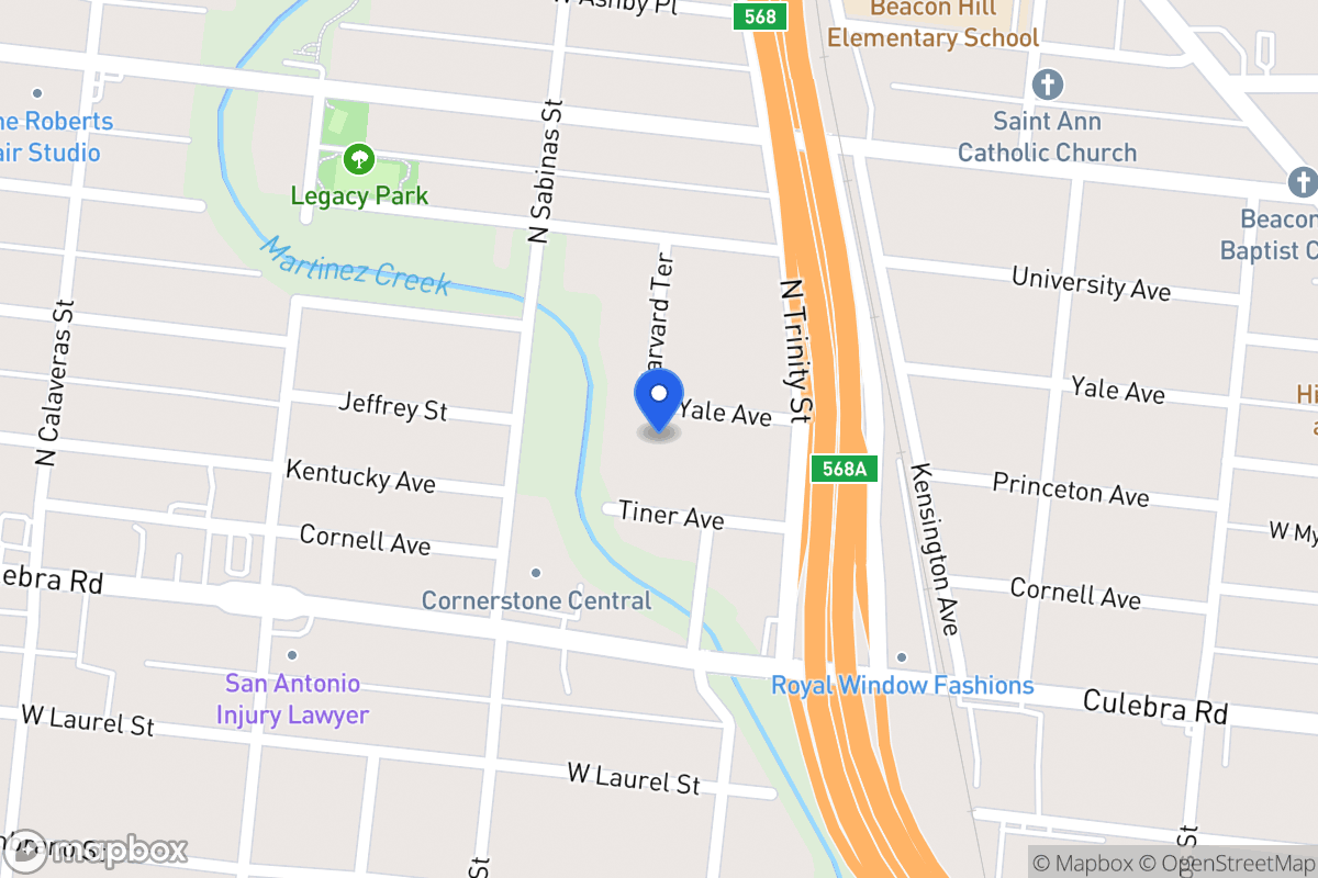 Map of 354  Yale Ave