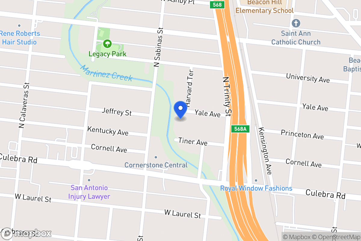 Map of 358  Yale Ave