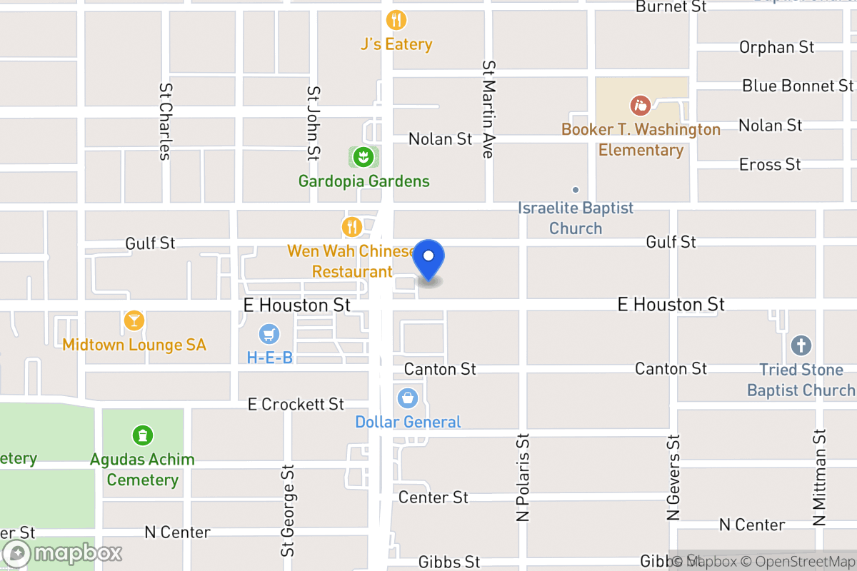 Map of 2215 E Houston St