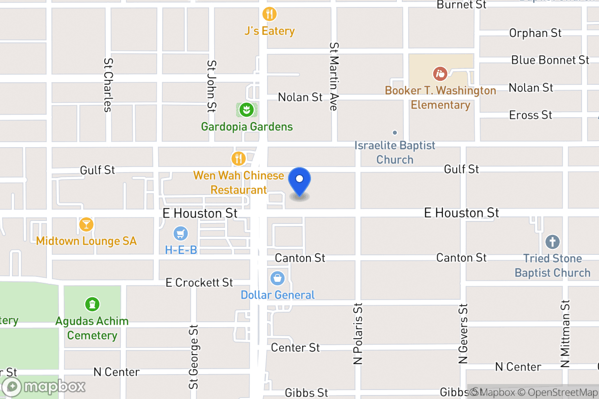 Map of 2219 E Houston St