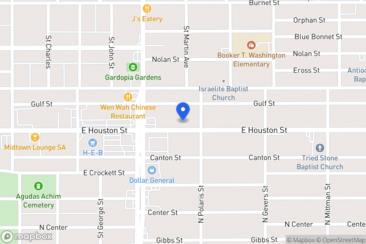 Map of 2235 E Houston St