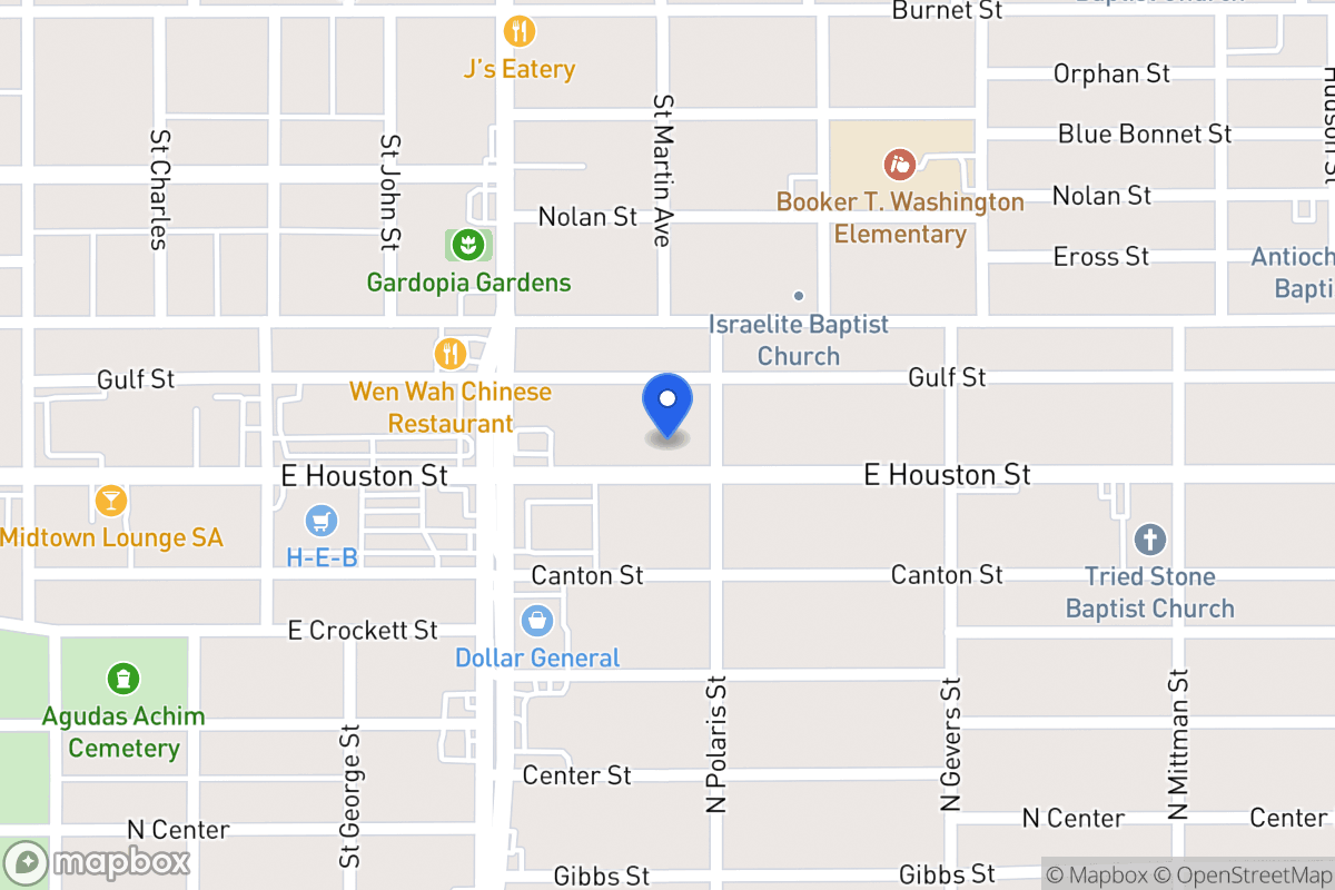 Map of 2239 E Houston St