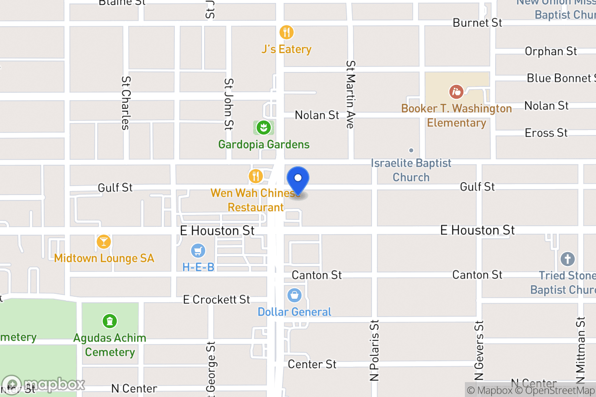 Map of 520 N New Braunfels Ave
